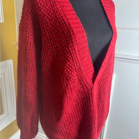 Scotch & Soda Red V-Neck Women's Sweater - Picture 4 of 13
